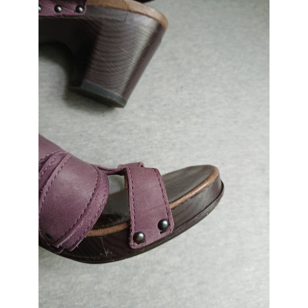 Dansko Sandals 41 / 10.5 Nina Leather Floral Comfort Boho Casual Block Heel - Picture 10 of 16